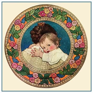 Vintage Mother and Child by Jessie Willcox Smith Counted Cross Stitch Pattern - Picture 1 of 4