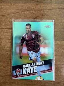 2022 Topps Chrome MLS Aqua Mark-Anthony Kaye Colorado Rapids Refractor 218/299 - Picture 1 of 2