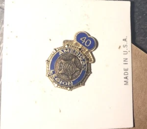 American Legion Service Membership Award Pin 40 Years - Picture 1 of 5