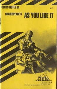 William Shakespeare As You Like It Cliffs Notes Cliff Notes Study Guide Book - Imagen 1 de 1