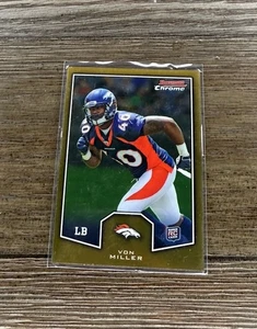 2011 Bowman Chrome Gold Refractor Von Miller Rookie #BCR-12 Broncos RC - Picture 1 of 2