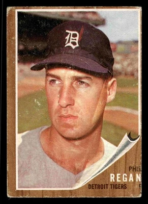1962 Topps #366 Phil Regan - Detroit Tigers (Low Grade) - Image 1 of 2