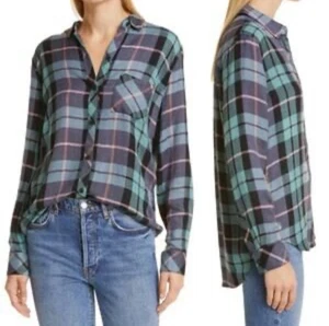 Camicia Rails Hunter multicolore lurex bottoni davanti filo metallizzato donna grande - Foto 1 di 8