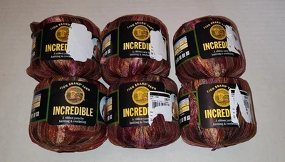 Lote de 6 Seis Bolas Marca León Increíble 100% Nylon Cinta Hilo Hojas de Otoño Foto 1 de 4