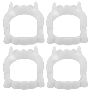 4 Pcs Dentures Kids Vampire Accessories Fake Fangs Child Funny Teeth Toy Tooth - Picture 1 of 12