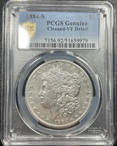 1884 S Morgan Silber Dollar 1 $ PCGS original gereinigt sehr schön Detail Nm2 - Bild 1 von 4