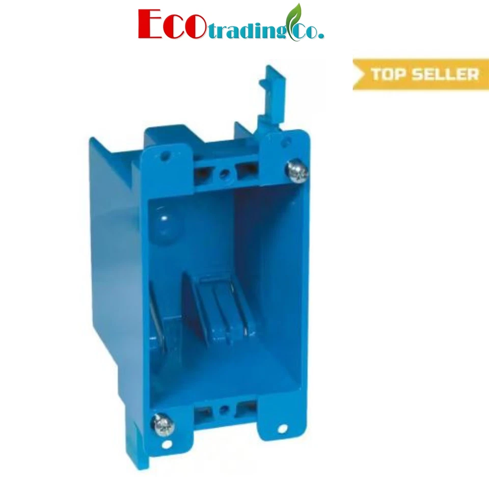 1 velocidad 14 cu. in. Interruptor eléctrico PVC trabajo antiguo y caja de toma de corriente Foto 1 de 1