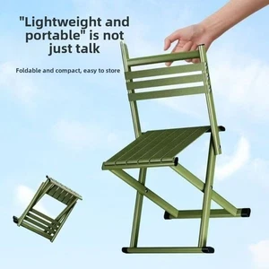 Sturdy Portable Folding Chairs Strong Load-bearing Fishing Stool Hiking - Picture 1 of 14