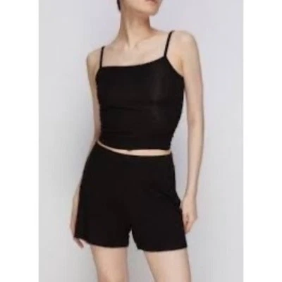 Camiseta sin mangas para dormir SKIMS + conjunto corto de ónix 2X Foto 1 de 4