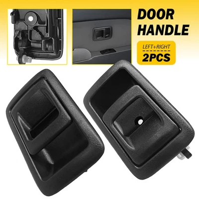Manija de puerta interior negra para Toyota 4Runner 1992-99 Paseo 1996-2002 2 piezas derecha y derecha Foto 1 de 4