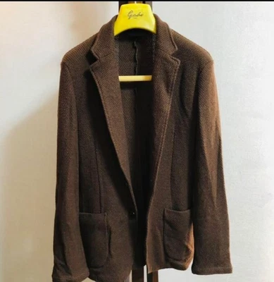 Chaqueta LARDINI Tejida a Medida Marrón Calce Ajustado Usada Negocios Informal Sin Reserva Foto 1 de 4