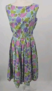 Vintage 1960s Fruit Novelty Print Dress, Full Skirt, Large , Retro Rockabilly - Picture 1 of 20