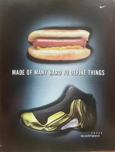 NIKE PRINT AD NIKE AIRFLIGHTPOSITE  "MADE OF MANY HARD TO DEFINE THINGS" HOT DOG - Picture 1 of 1