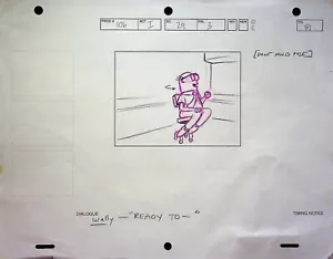 Dilbert (serie de televisión) 1999 EP 16 producción de embarazo página de guión gráfico dibujada a mano - Imagen 1 de 2