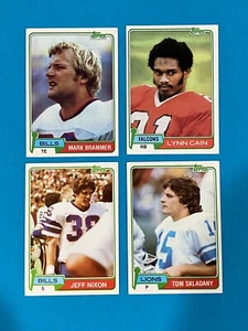 1981 NFL vintage card lot (4)- #258 283 314 324 Bills Lions Falcons - Picture 1 of 2