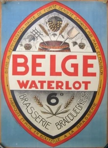 Belgian Beer 1910 Original Brewery Advertising Poster, Brasserie Bracquegnies - Picture 1 of 1
