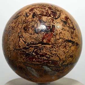 3.4" Orange Red Pietersite Sphere Natural Chatoyant Mineral Stone Ball - China - Picture 1 of 4