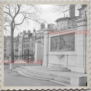 50s BOSTON MASSACHUSETTS NEW ENGLAND BAS RELIEF MONUMENT VINTAGE USA Photo 11248