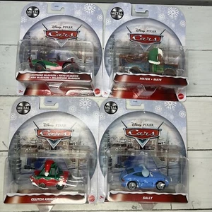 4 New Disney Pixar Cars Mater Lightning McQueen Sally Clutch Kringle Die Cast - Picture 1 of 14