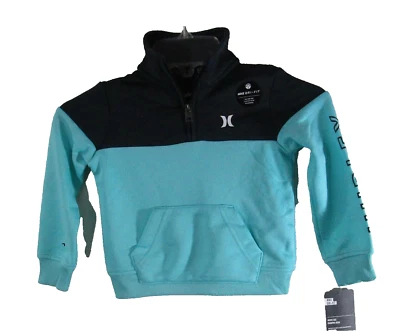 NUEVO CON ETIQUETAS Hurley Boys Dri-FIT Solar 14-Zip Pullover Top Chaqueta 2T Verde Aurora $44 Foto 1 de 2