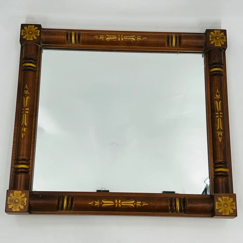 Btw Hitchcock Alford & Co Stenciled Wood Mirror Hitchcocksville Ct 21” X 19” Cover