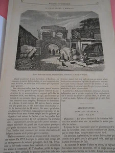 Le Palais Gallien à Bordeaux 1873 Gravure Article de presse - Picture 1 of 1