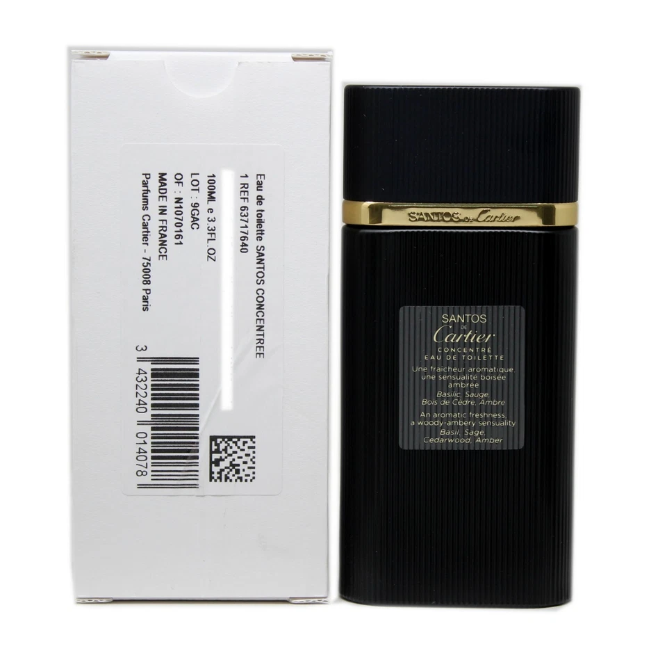 CARTIER SANTOS CONCENTREE EAU DE TOILETTE SPRAY 100 ML/3,3 FL. OZ. N/P (T) Foto 1 de 1