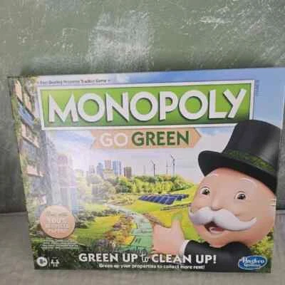 Monopoly: Go Green Edition Board Game for Families Ages 8 and Up, Factory Sealed - Image 1 of 4