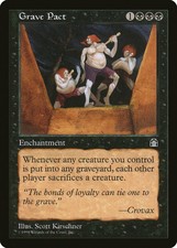 Grave Pact Stronghold HEAVILY PLD Black Rare MAGIC THE GATHERING CARD ABUGames