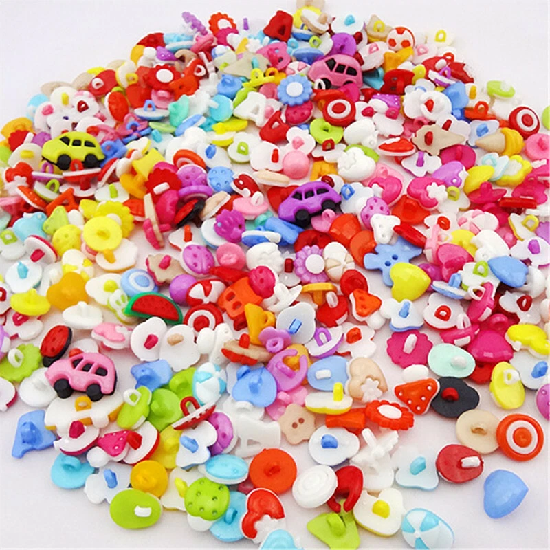 100pcs Mixed Small Plastic Buttons Lot for Sewing Fasteners Scrapbooking PH99 - Image 1 of 1