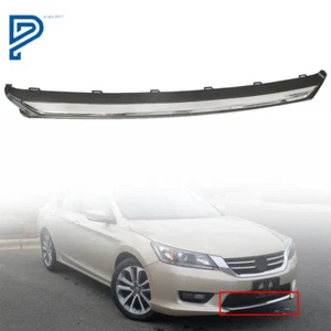 For Honda Accord 2013 2014 2015 Chrome + Black Front Bumper Trim 71150T2FA00 - Picture 1 of 12