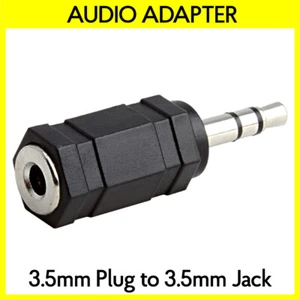 3.5mm Adapter AUX Male to Female Converter Straight 1/8" Stereo Audio Connector - Picture 1 of 3