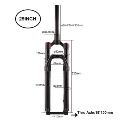 Bolany Bicycle Boost Fork Thru Axle 110*15mm Mountain Bike Front Suspension Fork - Image 1 of 4