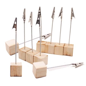 10pcs Holz Memohalter Klammer Bilderhalter Memoclip Notizhalter Fotohalter TD - Bild 1 von 11