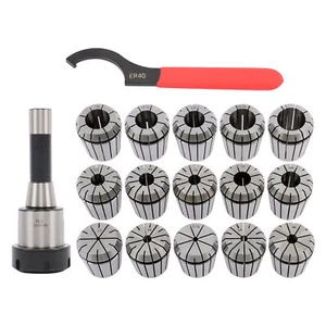 Collet Set R8 ER40 15 PC 1/8 - 1 Inch Shank Chuck Holder CNC Milling Lathe New - Picture 1 of 9