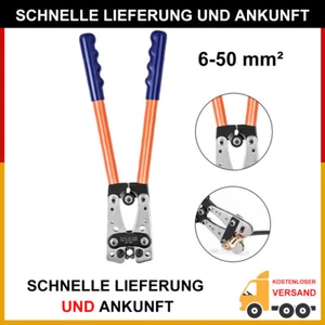 Crimpzange Presszange 6-50 mm² Kabelschuhe Quetschzange Kabelschuh Zange Crimpen - Bild 1 von 8