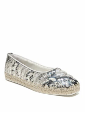 NEW Franco Sarto Kiya Quilted Espadrille Flat Roccia Snake Print Womens Size 7.5 - Image 1 of 4