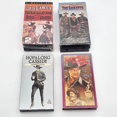 VHS Western LOT - Louis L'Amour 2 Packs | Hopalong Cassidy "Hidden Gold" + Enter - Image 1 of 4