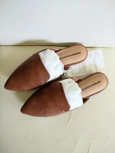 Amazon Essentials Pointy Toe Mule With Mini Heel, Tan, UK 4 - Picture 1 of 3