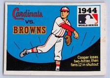 1971  FLEER "1944 WORLD SERIES" Game Baseball Card # 42 - CARDNIALS vs BROWNS