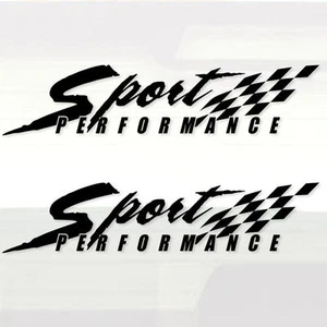 Sport Performance 13.5"x3" Set of 2 Decals Stickers Sporty Checker Flag Racing! - Picture 1 of 1