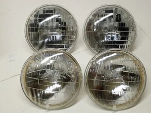 SET GE GENERAL ELECTRIC HALOGEN HEADLIGHT BULBS 4 HEADLIGHT SYSTEM H5001 High/Lo - Picture 1 of 9