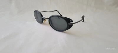 Marco de gafas ovalado de colección Calvin Klein #1003 Steampunk GunMetal marcos negros SOLO Foto 1 de 4