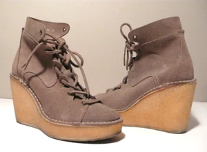 PIERRE HARDY Women's Lace-Up Platform Wedges Suede Boots Sz 36 - Picture 1 of 12