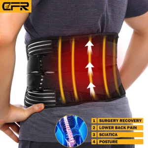 Cinturón soporte espalda lumbar cintura inferior lumbar soporte espalda alivio del dolor - Imagen 1 de 18