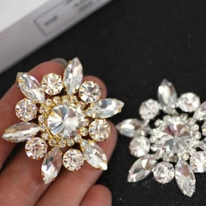 Flower Sew Garments Decoration Rhinestones Glossy Rhinestone Diy Accessory 1pc - Picture 1 of 18