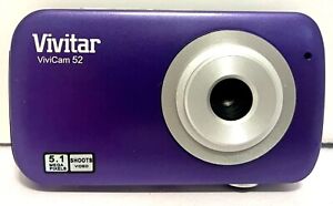 Vivitar ViviCam 52 5.1 MP Digital Camera Video Purple Works Camera Only