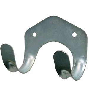 Galvanised Double Hook Tool Holder, 50mm x 70mm, 2 Hooks, 30kg Capacity - Picture 1 of 1