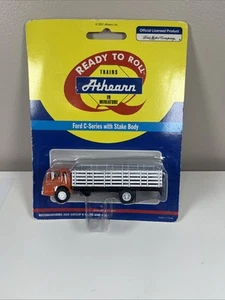 Athearn Ford C-Series Stakebed Truck 1:87 HO Scale Orange A2 - Picture 1 of 3