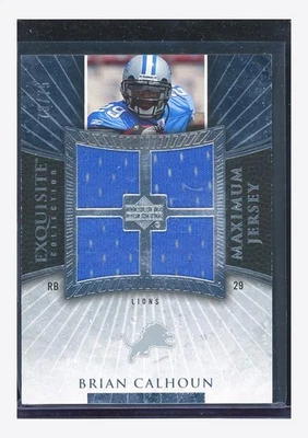 2006 Upper Deck Exquisite Maximum Jersey Brian Calhoun 70/75 #XXL-BC Lions - Image 1 of 3